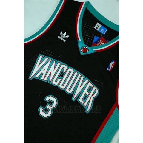 Camiseta Historic Retro Vancouver Grizzlies Abdur-Rahim #3 Negro